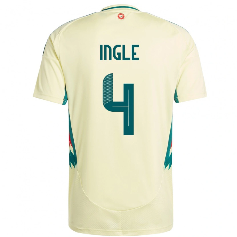 Danxen Dětské Wales Sophie Ingle #4 Béžově Žlutá Daleko Hráčské Dresy 24-26 Dres