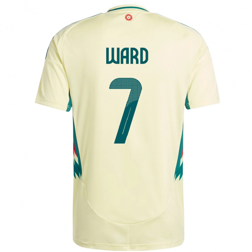 Danxen Dětské Wales Helen Ward #7 Béžově Žlutá Daleko Hráčské Dresy 24-26 Dres