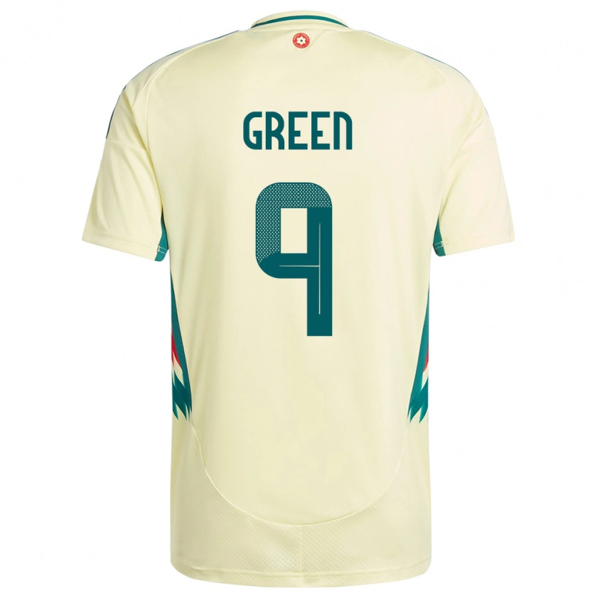 Danxen Dětské Wales Kayleigh Green #9 Béžově Žlutá Daleko Hráčské Dresy 24-26 Dres