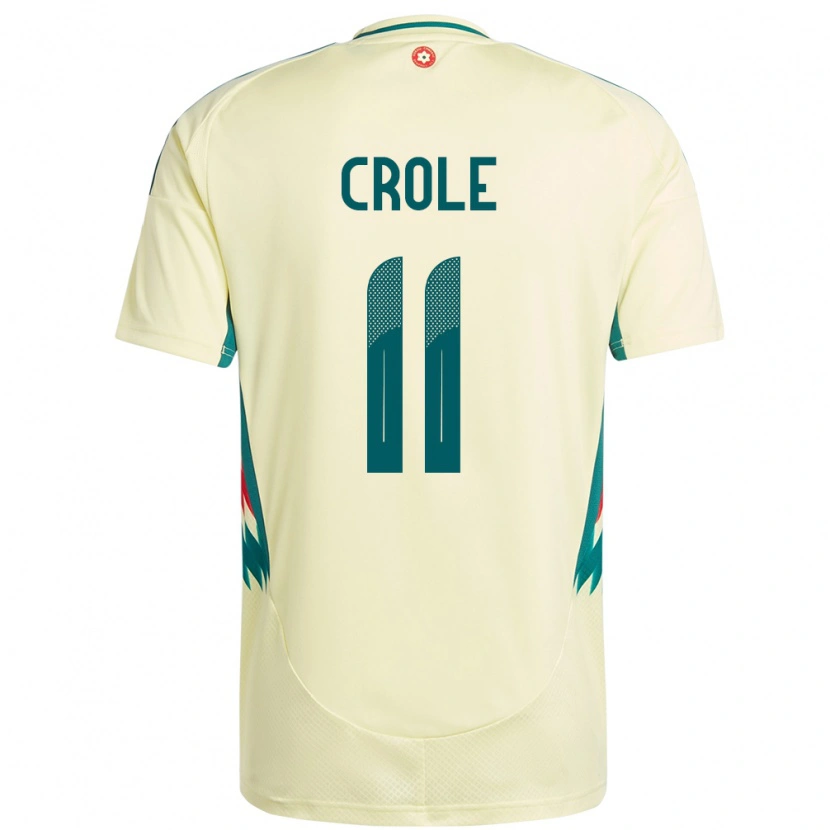 Danxen Dětské Wales James Crole #11 Béžově Žlutá Daleko Hráčské Dresy 24-26 Dres