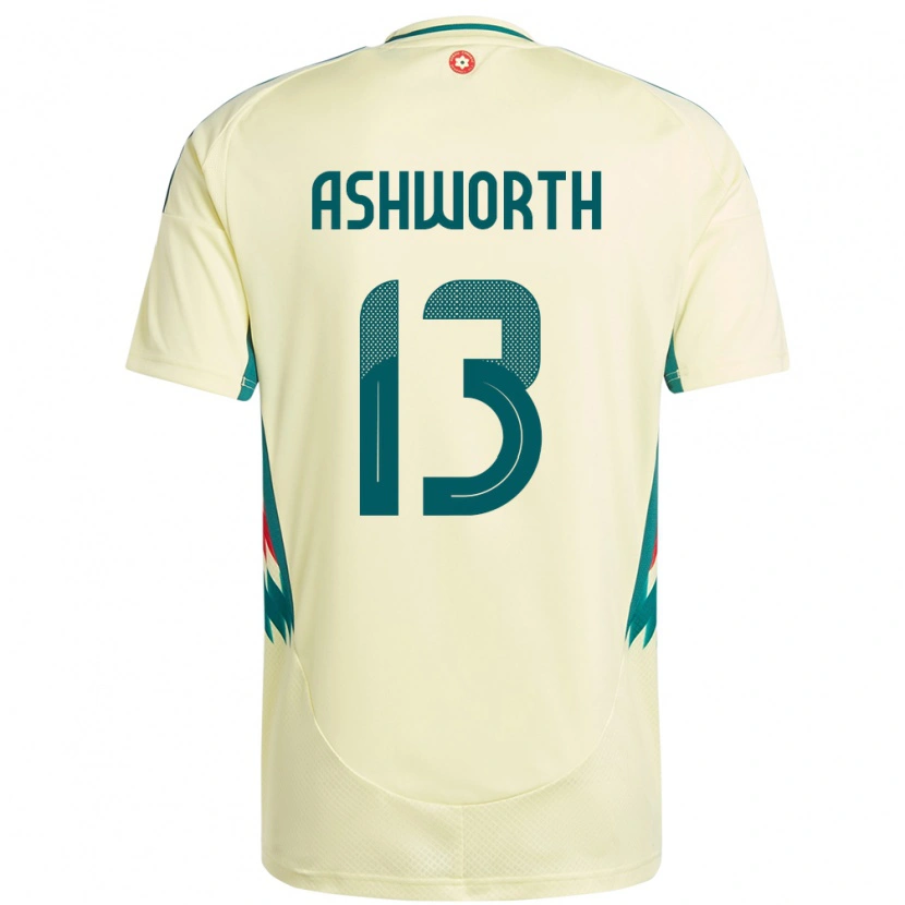 Danxen Dětské Wales Fin Ashworth #13 Béžově Žlutá Daleko Hráčské Dresy 24-26 Dres