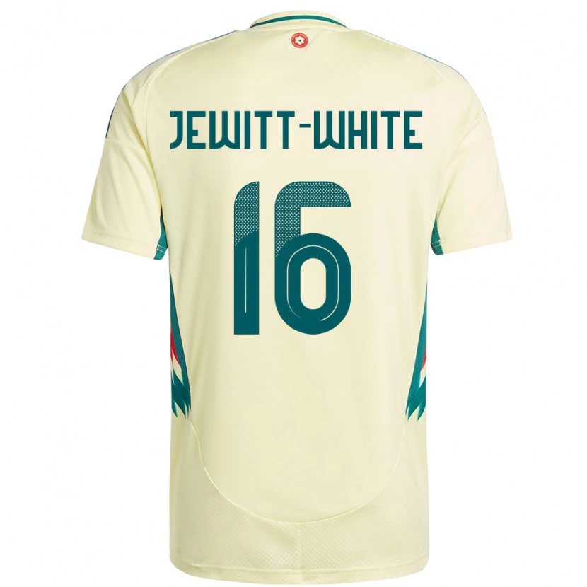 Danxen Dětské Wales Harry Jewitt White #16 Béžově Žlutá Daleko Hráčské Dresy 24-26 Dres