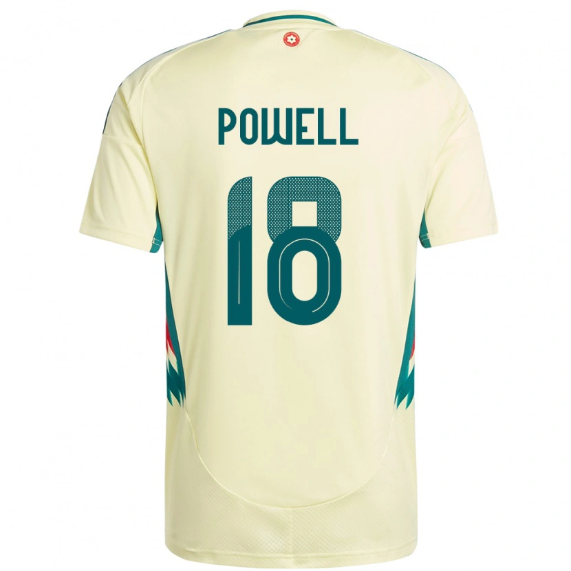 Danxen Dětské Wales Ella Powell #18 Béžově Žlutá Daleko Hráčské Dresy 24-26 Dres