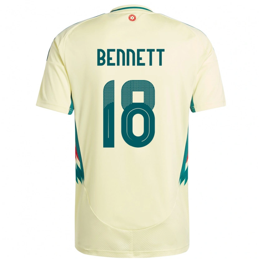 Danxen Dětské Wales Murphy Bennett #18 Béžově Žlutá Daleko Hráčské Dresy 24-26 Dres