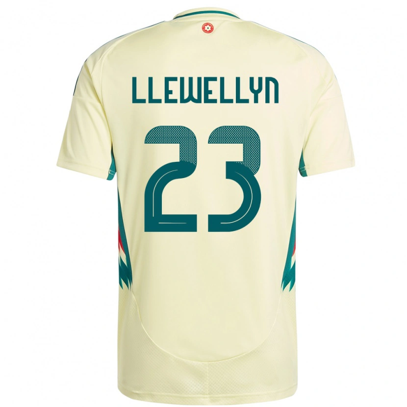Danxen Dětské Wales Ffion Llewellyn #23 Béžově Žlutá Daleko Hráčské Dresy 24-26 Dres