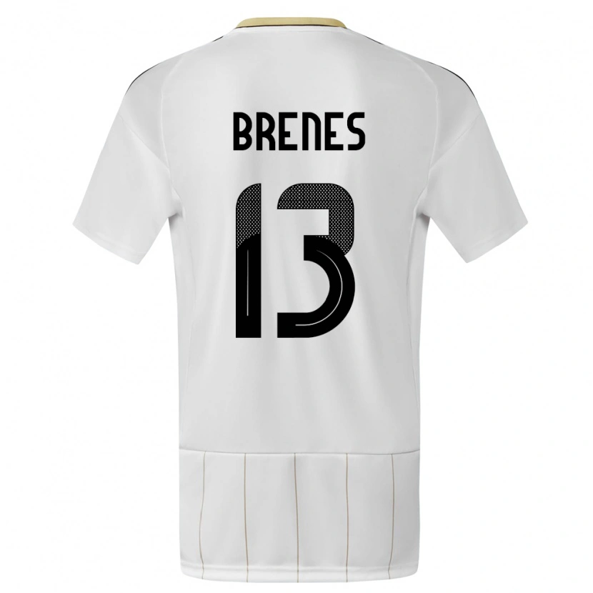 Danxen Dětské Kostarika Jefferson Brenes #13 Bílý Daleko Hráčské Dresy 24-26 Dres