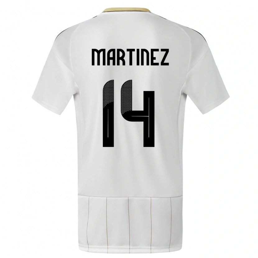 Danxen Dětské Kostarika Alonso Martínez #14 Bílý Daleko Hráčské Dresy 24-26 Dres