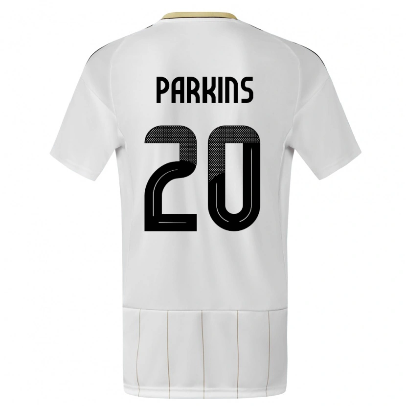 Danxen Dětské Kostarika Rashir Parkins #20 Bílý Daleko Hráčské Dresy 24-26 Dres