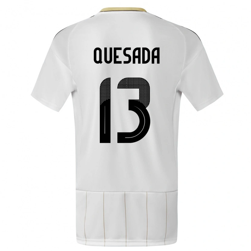Danxen Dětské Kostarika Sebastián Quesada #13 Bílý Daleko Hráčské Dresy 24-26 Dres