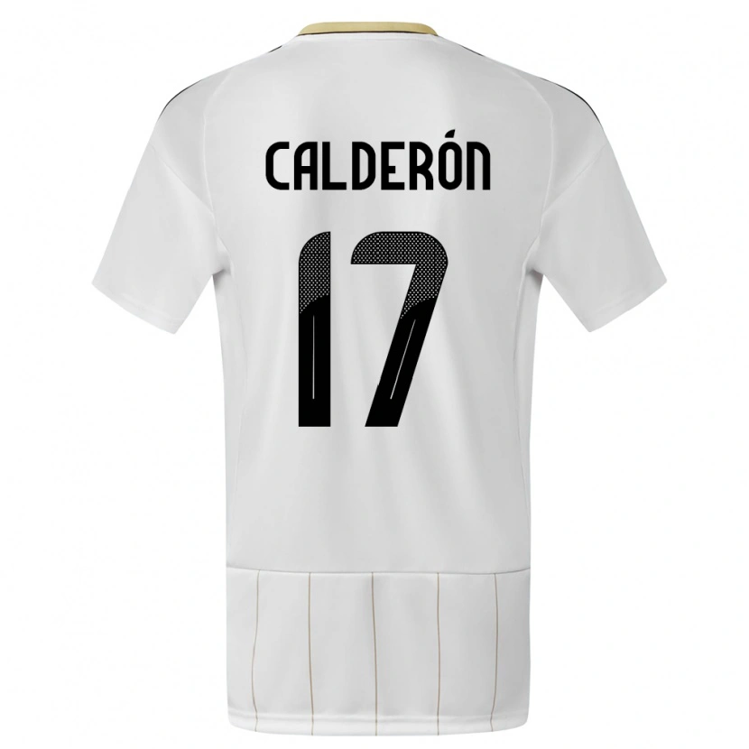 Danxen Dětské Kostarika Brayan Calderón #17 Bílý Daleko Hráčské Dresy 24-26 Dres