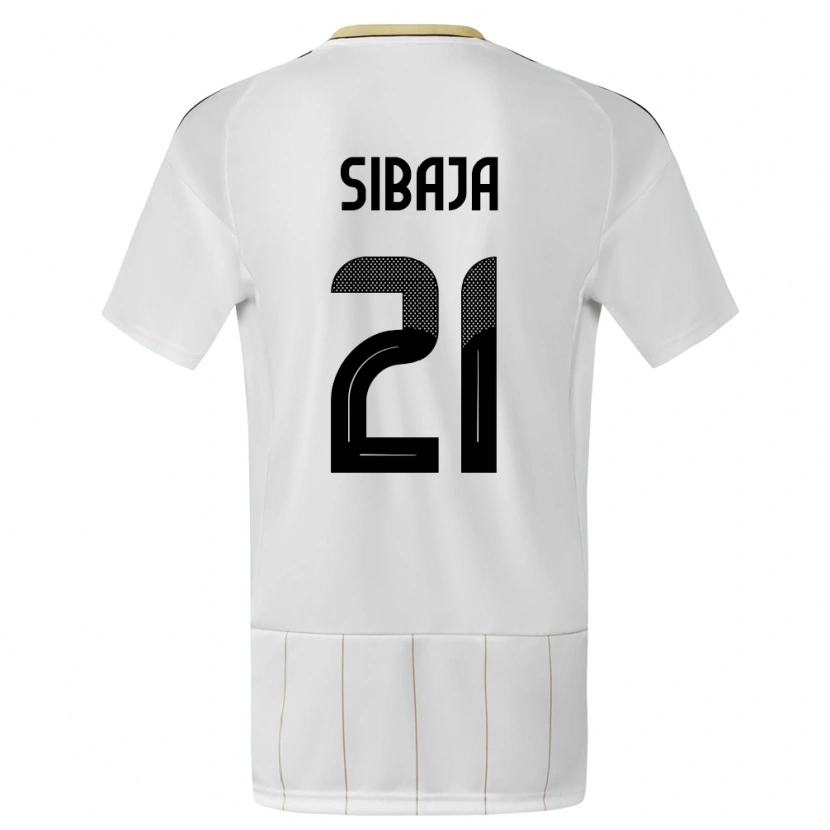 Danxen Dětské Kostarika Gabriel Sibaja #21 Bílý Daleko Hráčské Dresy 24-26 Dres
