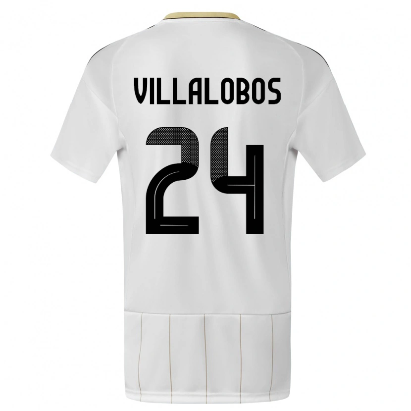 Danxen Dětské Kostarika Anthuan Villalobos #24 Bílý Daleko Hráčské Dresy 24-26 Dres