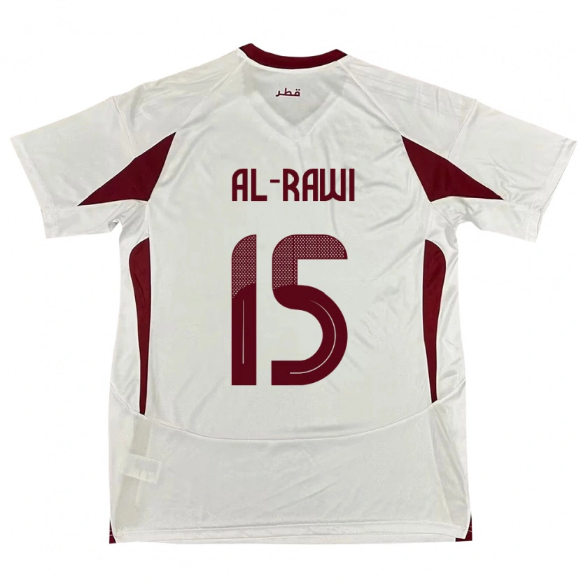 Danxen Dětské Katar Bassam Al-Rawi #15 Bílý Daleko Hráčské Dresy 24-26 Dres