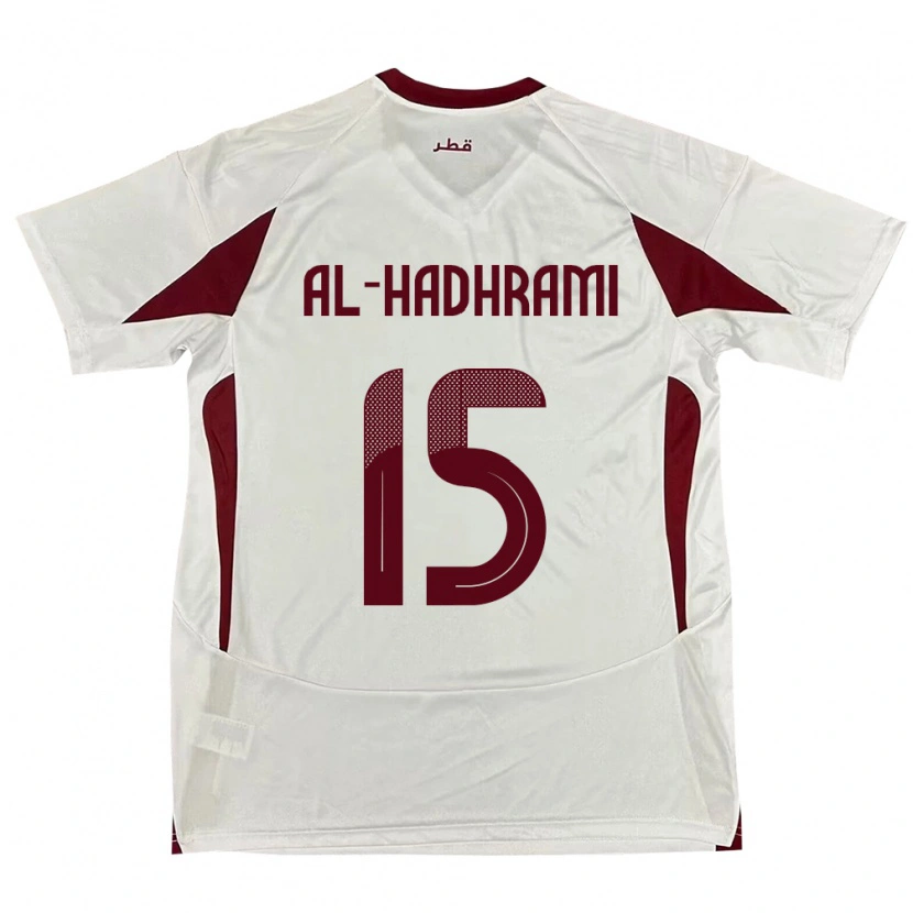 Danxen Dětské Katar Naif Al-Hadhrami #15 Bílý Daleko Hráčské Dresy 24-26 Dres