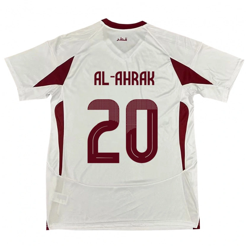 Danxen Dětské Katar Abdullah Al-Ahrak #20 Bílý Daleko Hráčské Dresy 24-26 Dres
