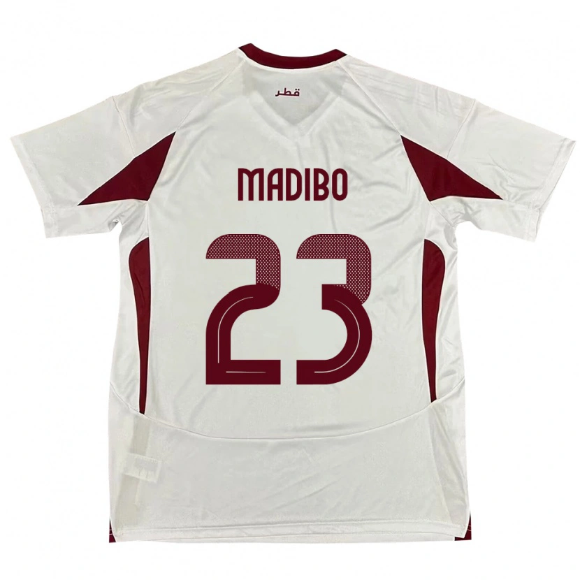 Danxen Dětské Katar Assim Madibo #23 Bílý Daleko Hráčské Dresy 24-26 Dres