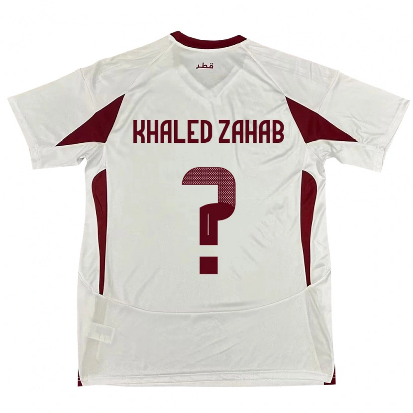 Danxen Dětské Katar Abdelrahman Khaled Zahab #0 Bílý Daleko Hráčské Dresy 24-26 Dres