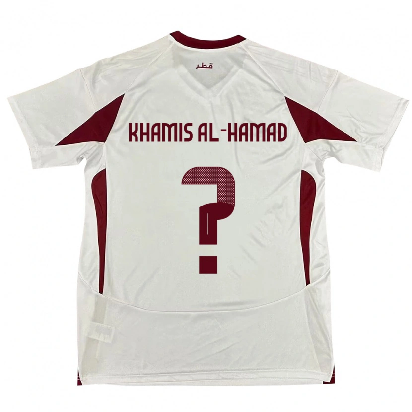 Danxen Dětské Katar Saoud Khamis Al-Hamad #0 Bílý Daleko Hráčské Dresy 24-26 Dres