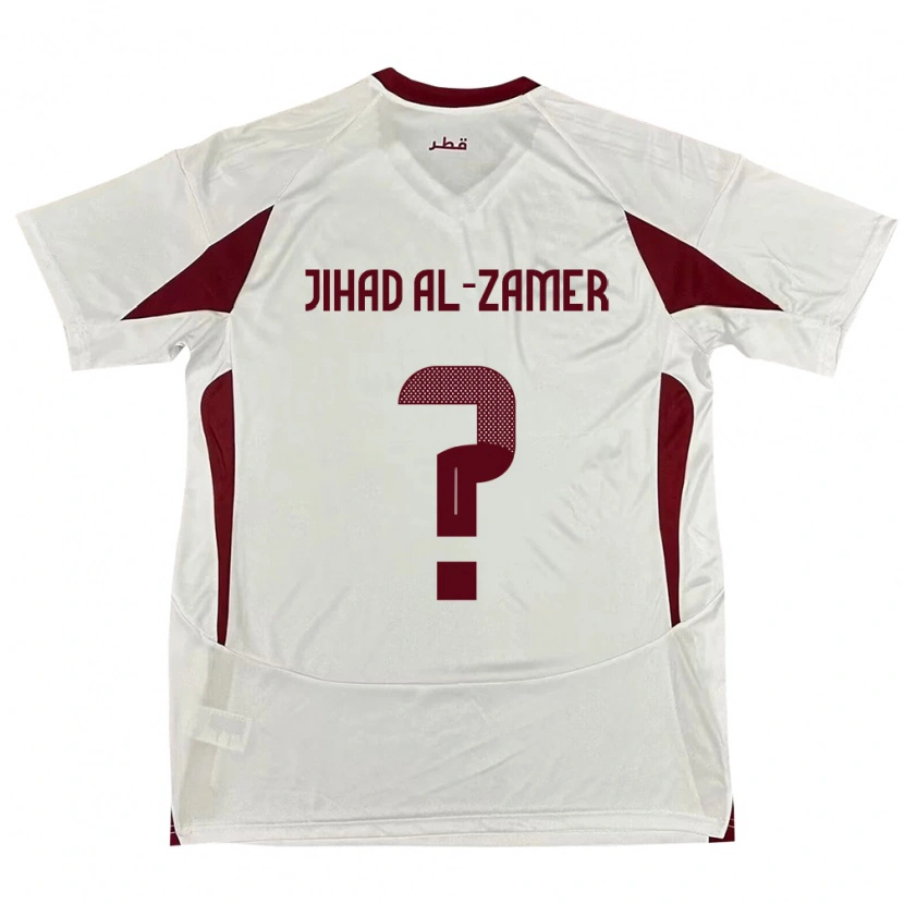 Danxen Dětské Katar Mohammed Jihad Al-Zamer #0 Bílý Daleko Hráčské Dresy 24-26 Dres