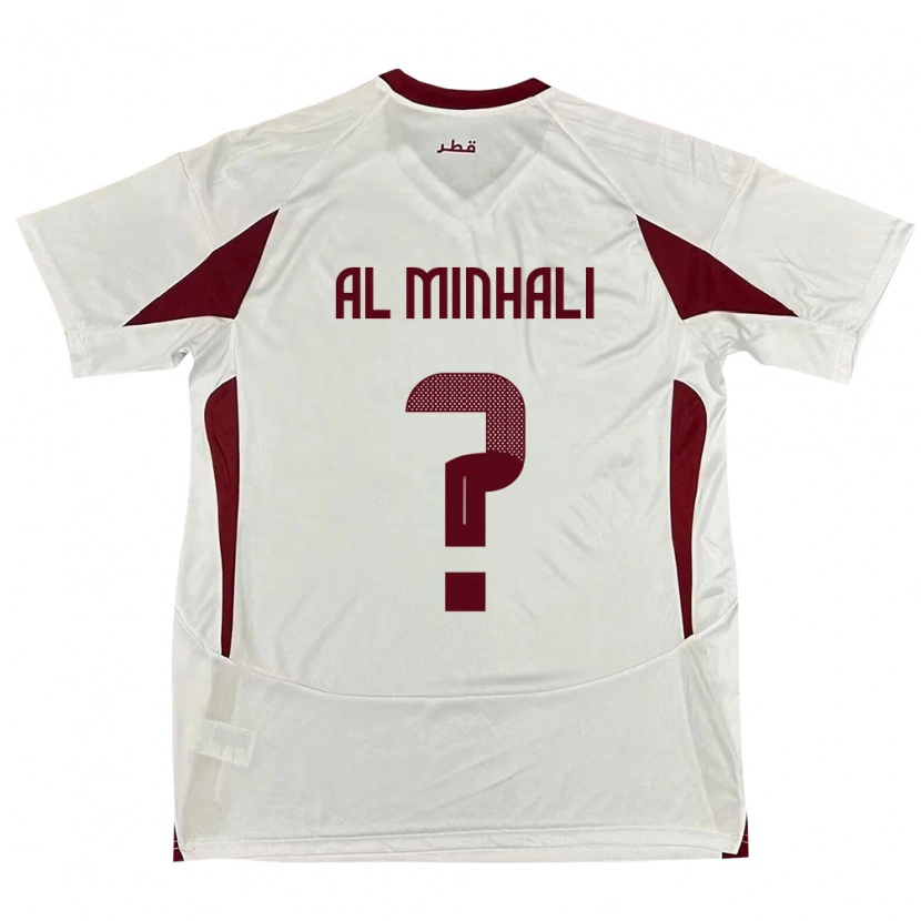 Danxen Dětské Katar Ahmad Al Minhali #0 Bílý Daleko Hráčské Dresy 24-26 Dres