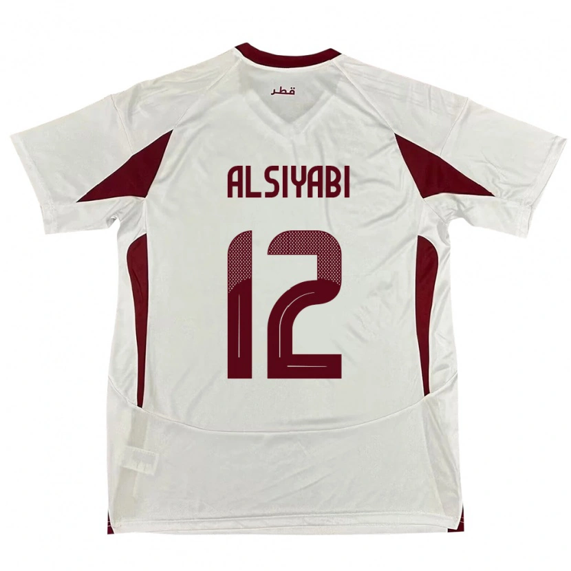 Danxen Dětské Katar Shaima Alsiyabi #12 Bílý Daleko Hráčské Dresy 24-26 Dres
