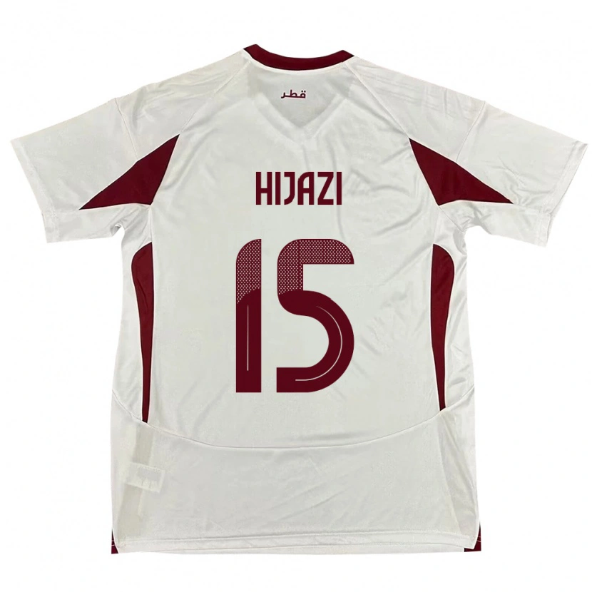 Danxen Dětské Katar Asalet Hijazi #15 Bílý Daleko Hráčské Dresy 24-26 Dres