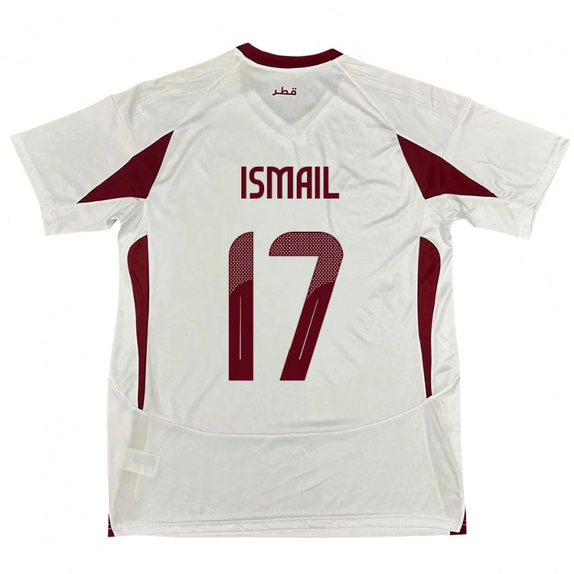 Danxen Dětské Katar Ismail Mohamad #17 Bílý Daleko Hráčské Dresy 24-26 Dres
