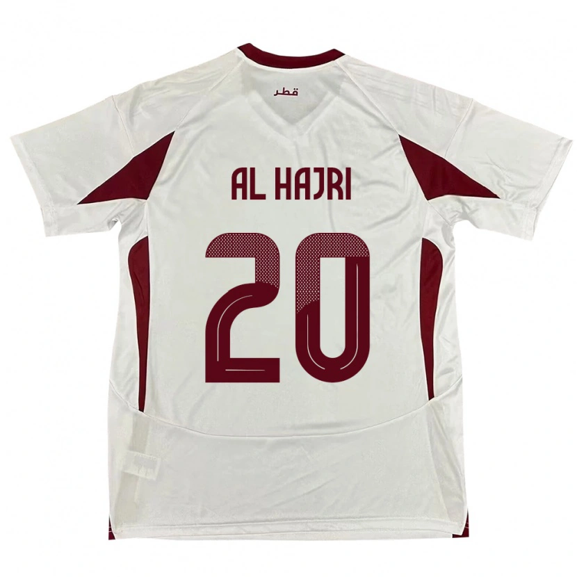 Danxen Dětské Katar Salem Al Hajri #20 Bílý Daleko Hráčské Dresy 24-26 Dres