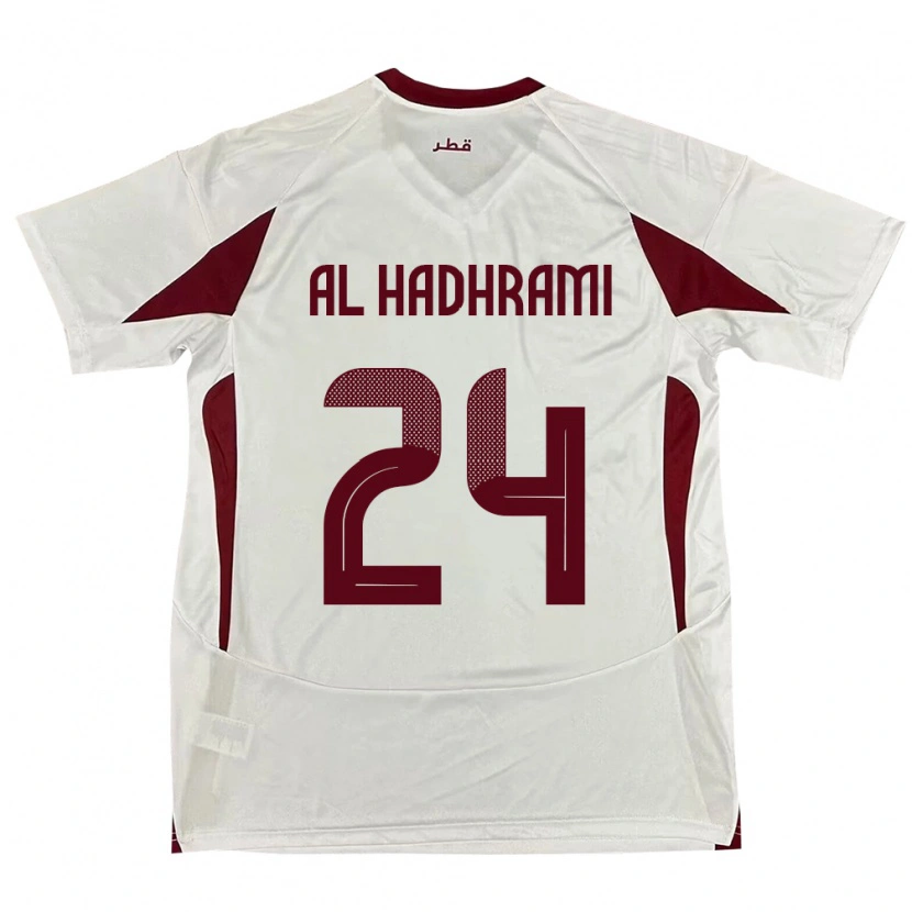 Danxen Dětské Katar Naif Abdulraheem Al Hadhrami #24 Bílý Daleko Hráčské Dresy 24-26 Dres