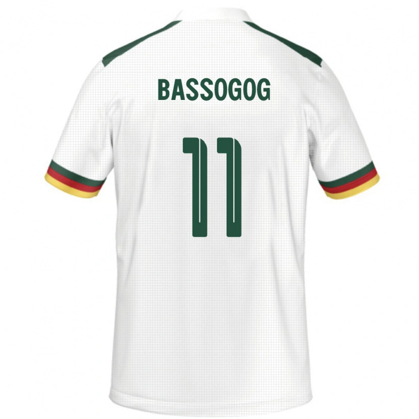 Danxen Dětské Kamerun Christian Bassogog #11 Bílý Daleko Hráčské Dresy 24-26 Dres