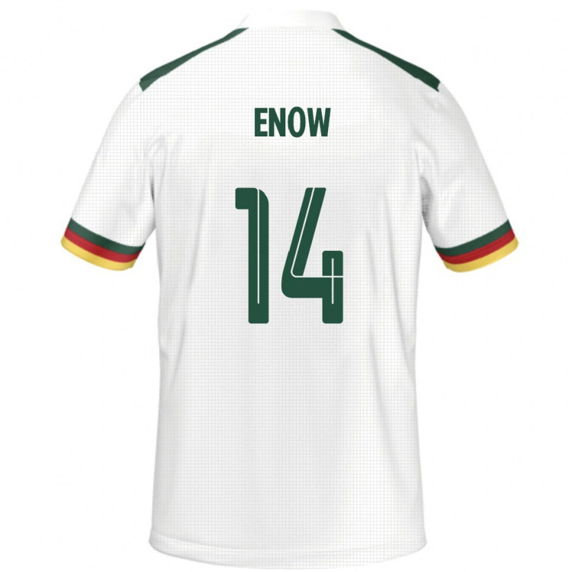 Danxen Dětské Kamerun Boris Enow #14 Bílý Daleko Hráčské Dresy 24-26 Dres