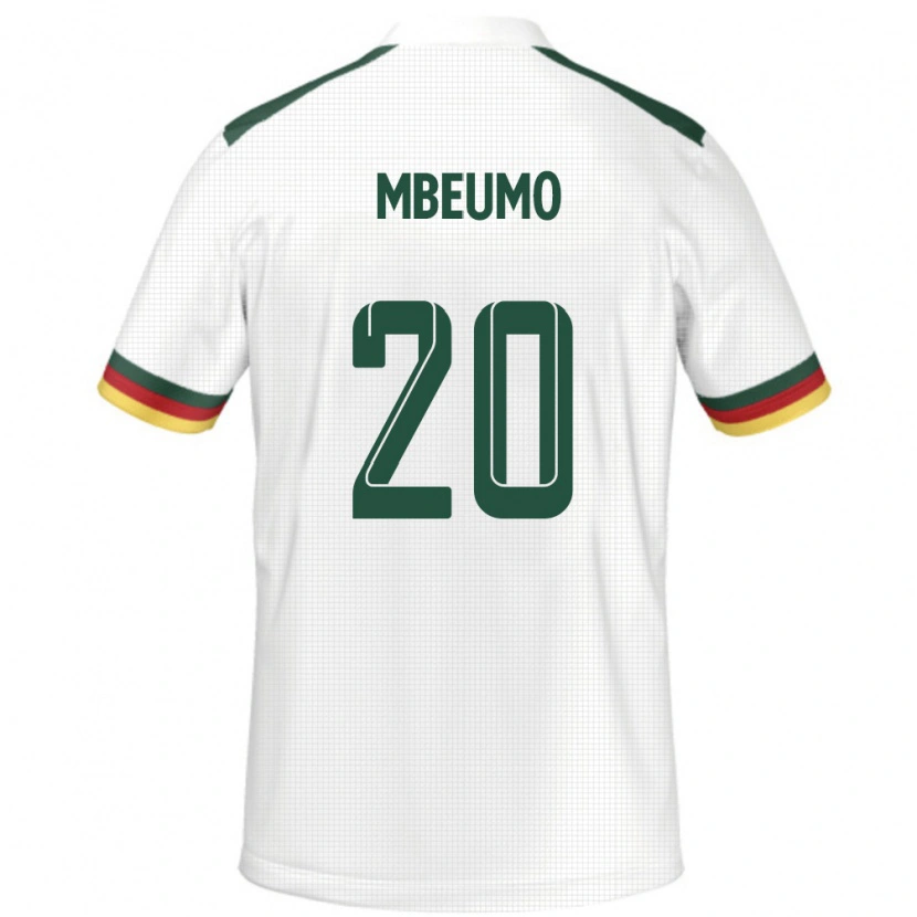 Danxen Dětské Kamerun Bryan Mbeumo #20 Bílý Daleko Hráčské Dresy 24-26 Dres