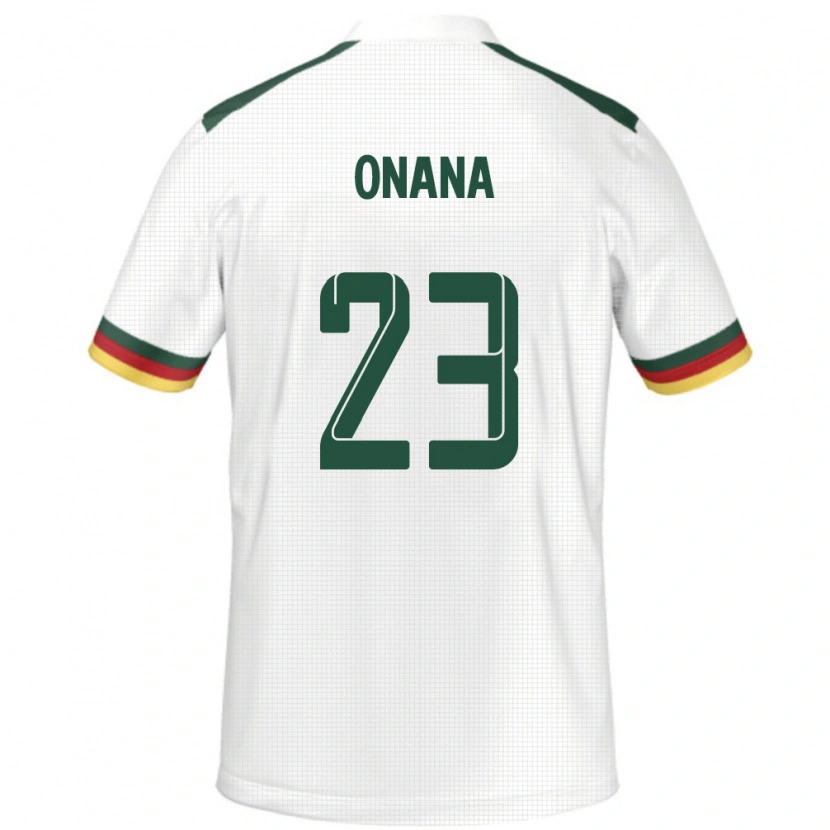 Danxen Dětské Kamerun André Onana #23 Bílý Daleko Hráčské Dresy 24-26 Dres