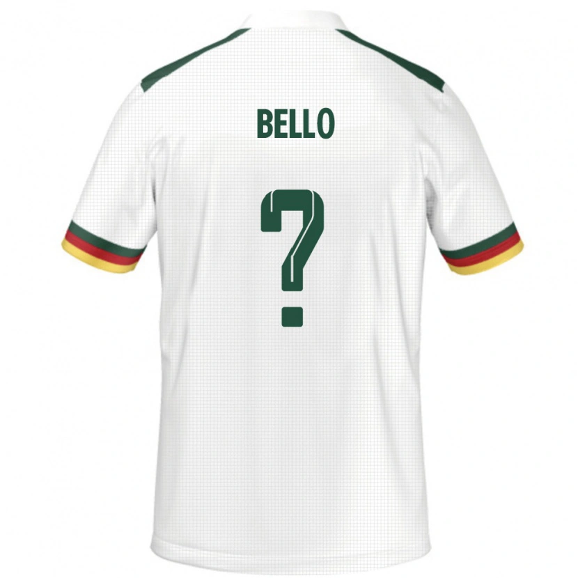 Danxen Dětské Kamerun Karim Bello #0 Bílý Daleko Hráčské Dresy 24-26 Dres