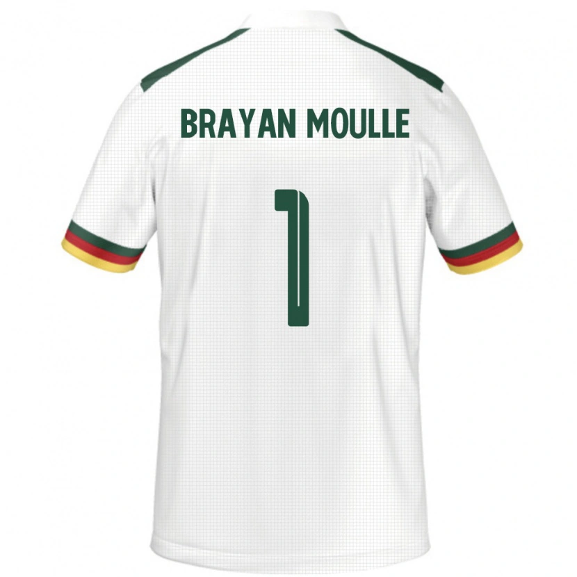 Danxen Dětské Kamerun Jason Brayan Moulle #1 Bílý Daleko Hráčské Dresy 24-26 Dres