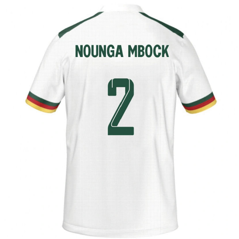 Danxen Dětské Kamerun Eiffrel Hernandez Nounga Mbock #2 Bílý Daleko Hráčské Dresy 24-26 Dres