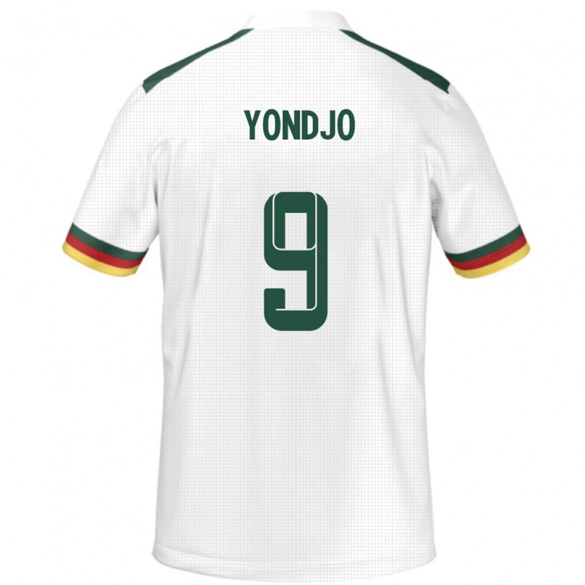 Danxen Dětské Kamerun Angel Yondjo #9 Bílý Daleko Hráčské Dresy 24-26 Dres