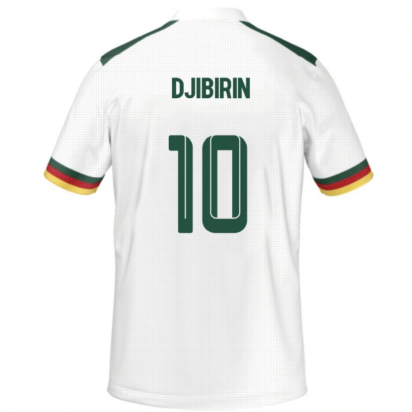 Danxen Dětské Kamerun Harouna Djibirin #10 Bílý Daleko Hráčské Dresy 24-26 Dres