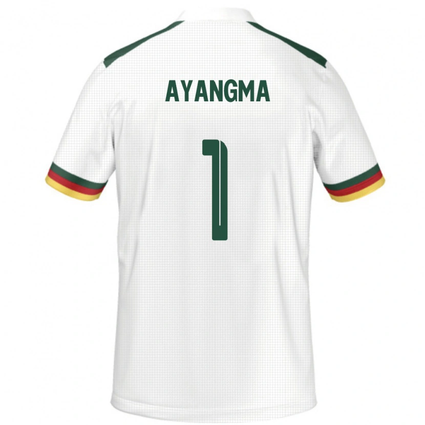 Danxen Dětské Kamerun Pauline Ayangma #1 Bílý Daleko Hráčské Dresy 24-26 Dres