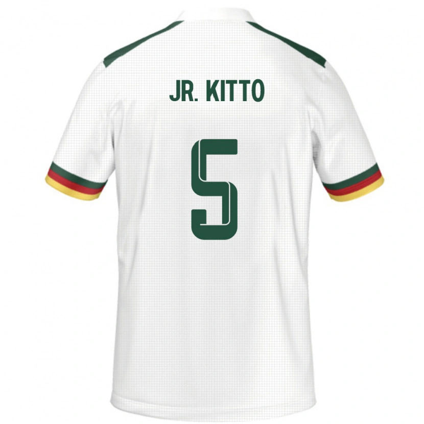 Danxen Dětské Kamerun Samuel Junior Kotto #5 Bílý Daleko Hráčské Dresy 24-26 Dres