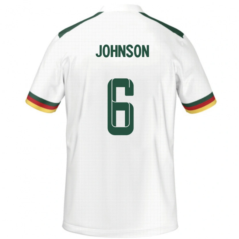 Danxen Dětské Kamerun Estelle Johnson #6 Bílý Daleko Hráčské Dresy 24-26 Dres