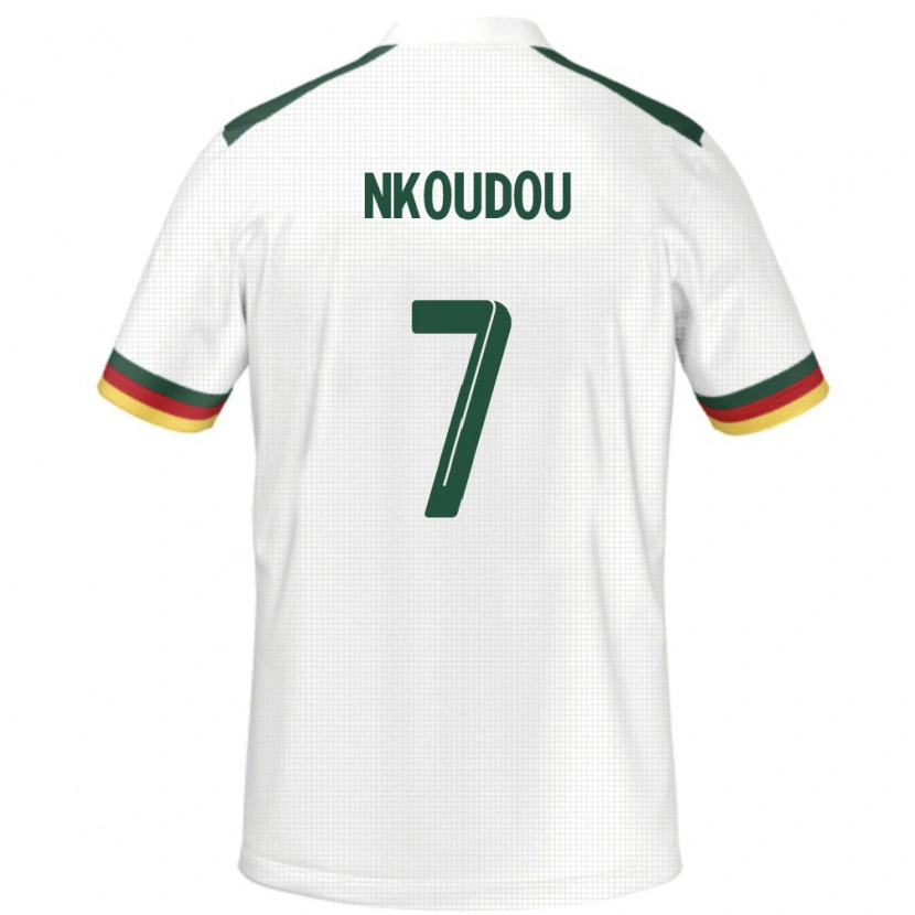 Danxen Dětské Kamerun Georges-Kevin Nkoudou #7 Bílý Daleko Hráčské Dresy 24-26 Dres