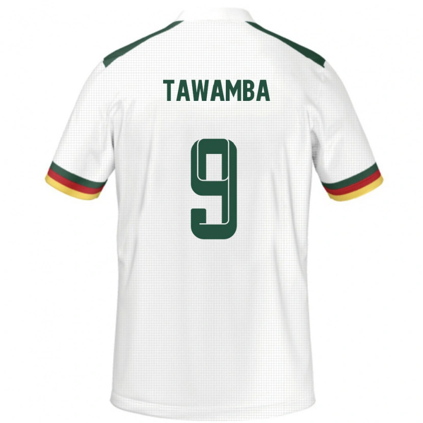 Danxen Dětské Kamerun Leandre Tawamba #9 Bílý Daleko Hráčské Dresy 24-26 Dres