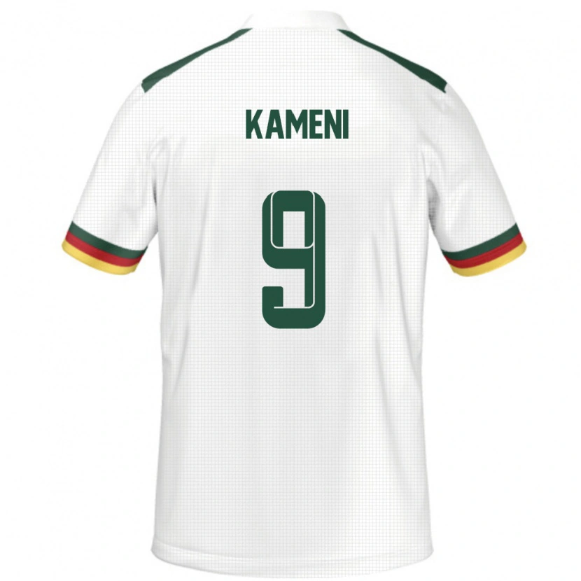 Danxen Dětské Kamerun Flora Kameni #9 Bílý Daleko Hráčské Dresy 24-26 Dres