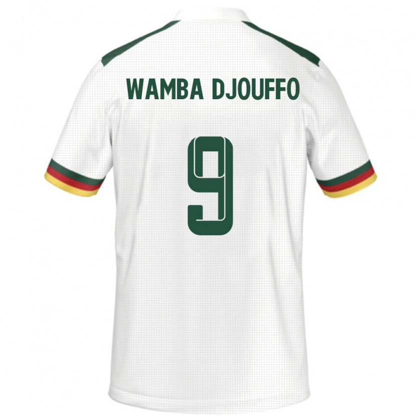 Danxen Dětské Kamerun Leonel Wamba Djouffo #9 Bílý Daleko Hráčské Dresy 24-26 Dres