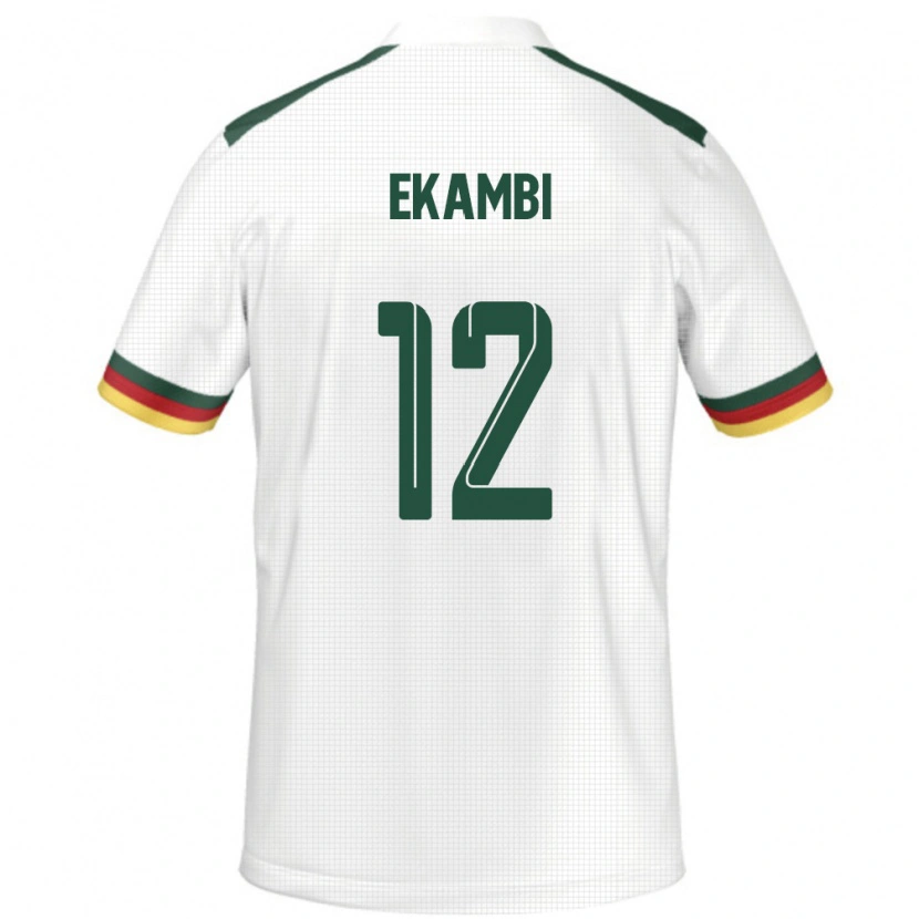 Danxen Dětské Kamerun Karl Toko Ekambi #12 Bílý Daleko Hráčské Dresy 24-26 Dres