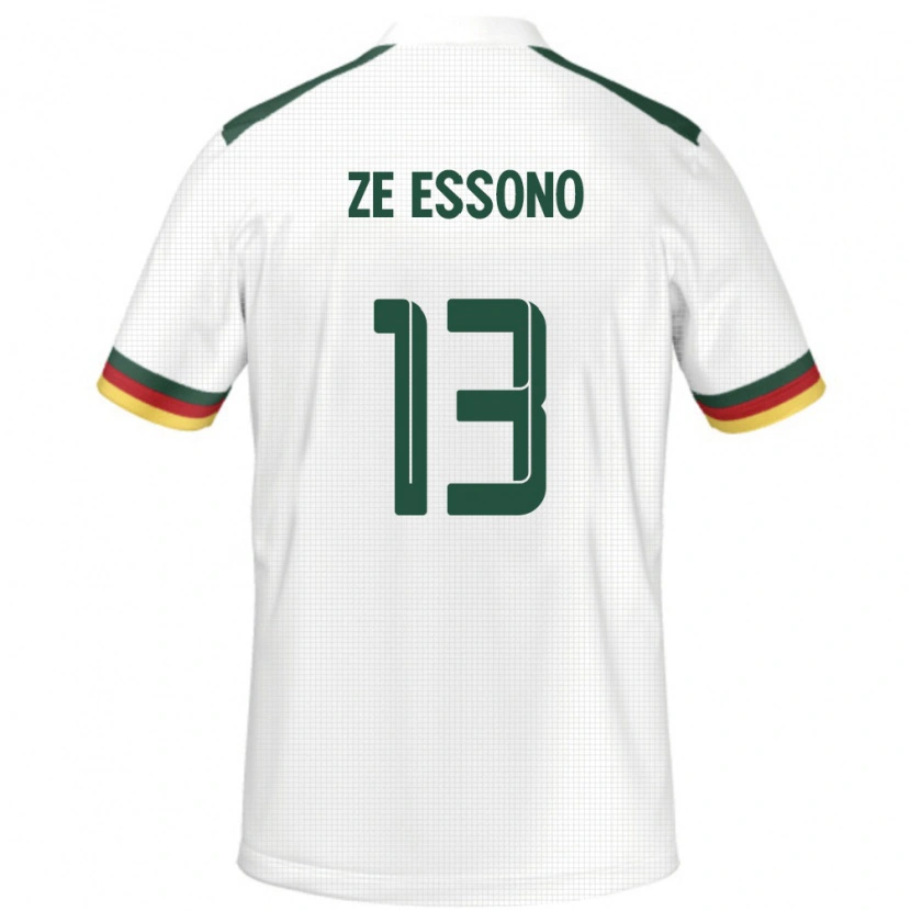 Danxen Dětské Kamerun Severin Ze Essono #13 Bílý Daleko Hráčské Dresy 24-26 Dres