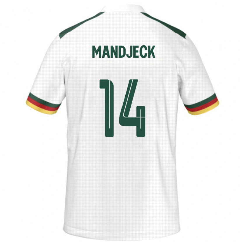 Danxen Dětské Kamerun Georges Mandjeck #14 Bílý Daleko Hráčské Dresy 24-26 Dres