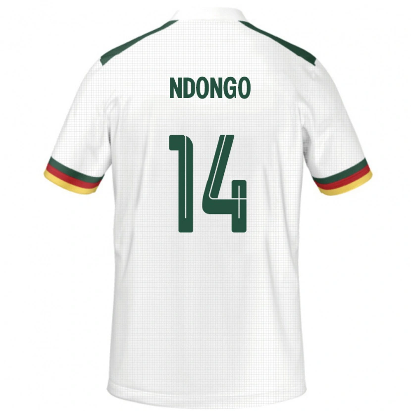 Danxen Dětské Kamerun Nassourou Ndongo #14 Bílý Daleko Hráčské Dresy 24-26 Dres