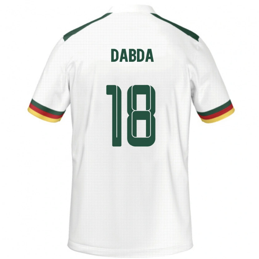 Danxen Dětské Kamerun Claudia Dabda #18 Bílý Daleko Hráčské Dresy 24-26 Dres